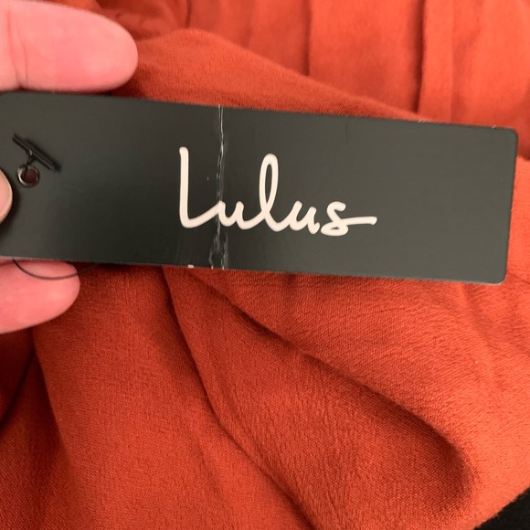 Lulus Full of Heart Rust Orange Tiered Long Sleeve Swing Dress size S - Picture 6 of 10